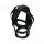 Kiotos Black Leather Head Cage with Zipper