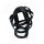 Kiotos Black Leather Head Cage with Zipper