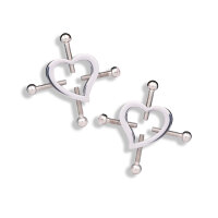 Kiotos Heart Nipple Clamps Tinkling Bells & Leather...
