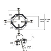 Kiotos Hexagon-Shaped Nipple Clamps Tinkling Bells