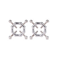 Kiotos Hexagon Nipple Clamps Bells & Leather Harness