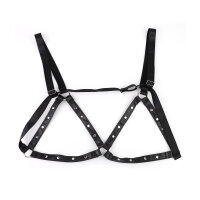 Kiotos Hexagon Nipple Clamps Bells & Leather Harness