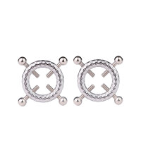 Kiotos Circular Nipple Clamps Bells & Leather Harness