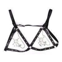 Kiotos Anchor Nipple Clamps with Bells & Studded Harness