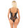 LEG AVENUE Diamond Fishnet Bodysuit Black One Size