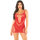 Leg Avenue Mesh Mini Dress With Straps Red