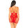 Leg Avenue Mesh Mini Dress With Straps Red