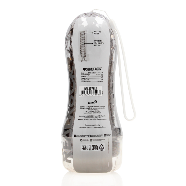 RealRock Easy Rider - Textured Masturbator - Black