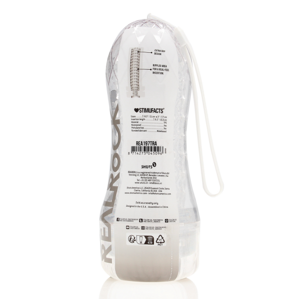 RealRock Easy Rider - Textured Masturbator - Transparent