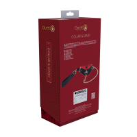 Milan Collection Collar with Leash Black/Red