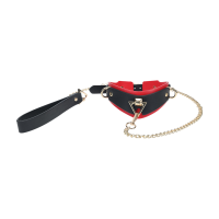 Milan Collection Collar with Leash Black/Red