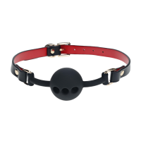 Milan Collection Silicone Ball Gag Black/Red