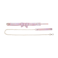 Paris Collection Collar with Leash Pink