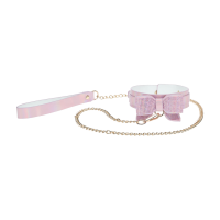 Paris Collection Collar with Leash Pink