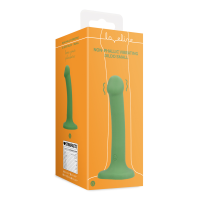 Loveline Non-Phallic Vibrating Dildo - Small - Forest Green