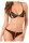 2Pc Lace Peekaboo Bra & Crotchless Thong Set Black S/M - M/L