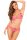 2Pc Lace Peekaboo Bra & Crotchless Thong Set Pink S/M - L/XL