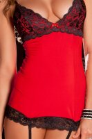 2Pc Hollywood Chemise & G-String Set Red S/M - M/L