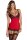 2Pc Hollywood Chemise & G-String Set Red S/M - M/L