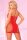 Pink Lipstick Nahtloses Kleid mit V-Ausschnitt Rot Onesize - Queensize