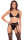 Straight Up 3 Pc Garter Set Black S/M - M/L