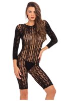 Exotic Geometry Bodystocking Black S/M - M/L