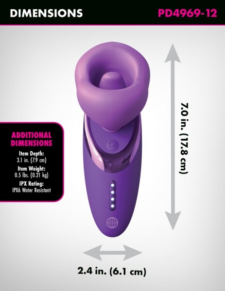Pipedream Fantasy for Her Pleasure Sucker Purple, 110,00