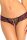 Rene Rofe Lingerie Crotchless Lace Thong With Bows Black M/L - 3XL/4XL
