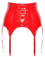 Black Level Vinyl Suspender Straps red S