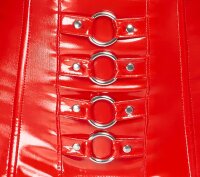 Black Level Vinyl Suspender Straps red 2XL