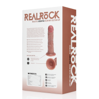 RealRock Vibrating Regular Curved Cock - 6 / 15,5 cm - Tan