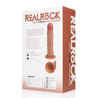 RealRock Vibrating Regular Curved Cock - 8 / 20,5 cm - Tan