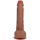 RealRock Vibrating Regular Straight Cock with Balls - 7 / 18 cm - Tan