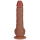 RealRock Vibrating Regular Straight Cock with Balls - 9 / 23 cm - Tan