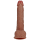 RealRock Vibrating Regular Straight Cock with Balls - 9 / 23 cm - Tan
