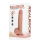 RealRock Vibrating and Rotating Straight Cock with Balls - 8 / 20,5 cm - Tan