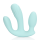 Loveline Three-In-One Liquid Silicone Vibrator - Breezy Blue