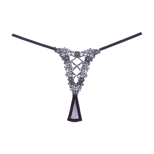 Allure Mesh Thong One Size Black