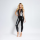 Allure The Body Glaze Wetlook Jumpsuit L/XL Black
