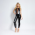 Allure The Body Glaze Wetlook Jumpsuit S/M Black