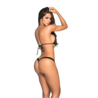 Mapalé Perfect Thong M/L Wet Look Black