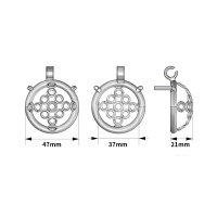 Kiotos Verzierte Keuschheitsvorrichtung mit Gürtel Silber