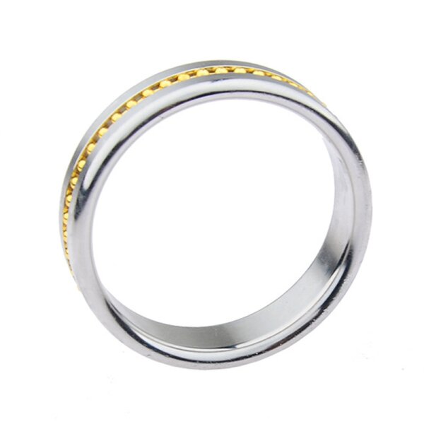 MenSteel Cockring Perly Ring Contour Ø 50 mm Silver Gold