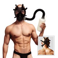 XR Brands Inhaler Gas Mask with Bottle Black & White