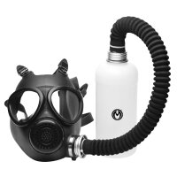XR Brands Inhaler Gas Mask with Bottle Black & White