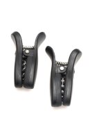 XR Brands Dark Grip Vibrating Nipple Clamps Black