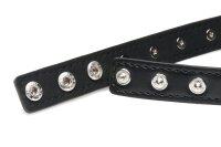 XR Brands Herz-Choker mit Nieten Schwarz