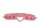 XR Brands Herz-Choker mit Nieten Rosa