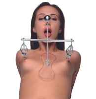 XR Brands Tower of Pain Nipple Clamps Silver