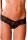 Crotchless Lace Thong With Lace-Up Back Black S/M - M/L